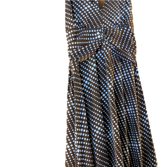 Sushi Flower Retro Brown & White Polka Dot Dress S - Picture 7 of 11